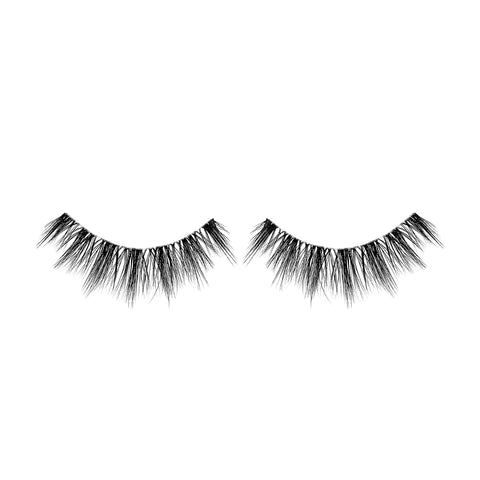 Lithe Lashes Bold Collection lash style named B6 Prim and Pleated, a product image displaying the lash pair on its own, floating on a white background and zoomed in, highlighting how beautiful and natural looking the false eyelashes look. 