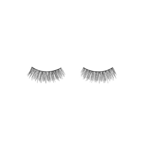 Lithe Lashes Mini Lashes lash style named M1 - Mini Round, a product image displaying the lash pair on its own, floating on a white background and zoomed in, highlighting how beautiful and natural looking the false eyelashes look.