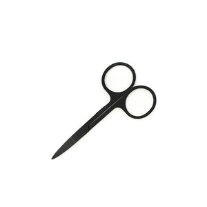 Lithe Lashes false lashes accessory, the Lithe Lash Scissors. The sleek, matte black, super sharp scissors positioned in the center of the product image on a white background.