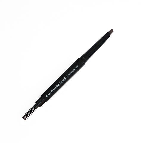 Lithe Lashes Beauty Accessories Brow Precision Pencil product image of the black brown brow pencil on a white background, place on a bottom left to upper right diagonal placement.