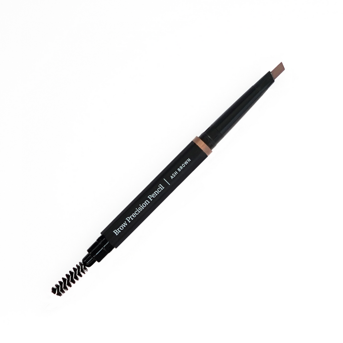 Lithe Lashes Beauty Accessories Brow Precision Pencil product image of the ash brown brow pencil on a white background, place on a bottom left to upper right diagonal placement.